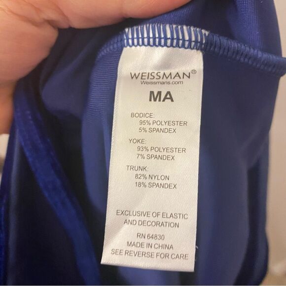 Weissman Dance costume blue sassy fringe sequin dress Misbehave 16291 Adult MA - Picture 7 of 10